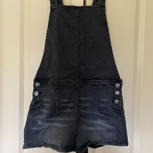 Free People Black Shortalls